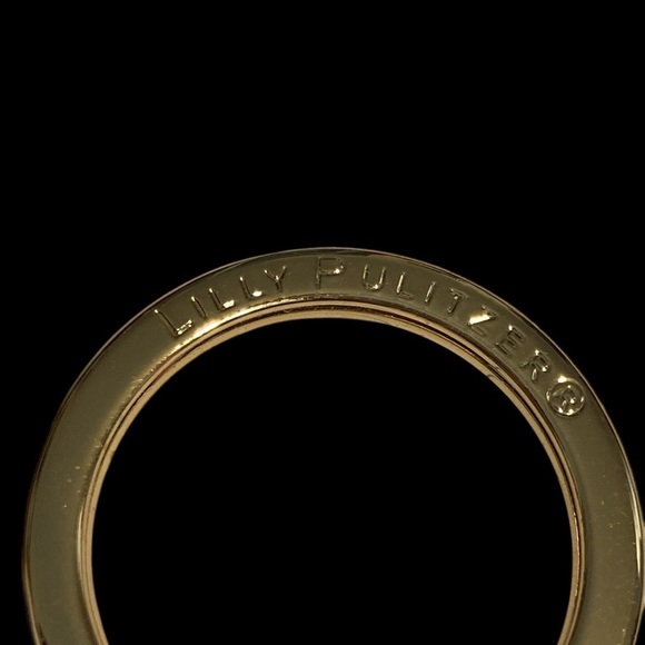 Lilly Pulitzer Pink and Blue Key Card Holder with Tropical Print - Picture 6 of 6